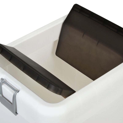 MOTEK - Motek Çöp Kutusu Comfort Kilitli Çöp Kovası Beyaz 40 Litre (1)