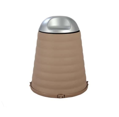 MOTEK - Motek Çöp Kutusu Toprak Rengi Sallanır Kapak 7 litre