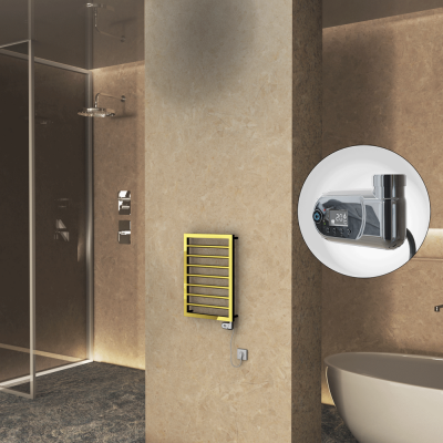 Radiva - NAXOS Elektrikli Havlupan 450x655 Altın (Thesis Termostat) 200W (1)