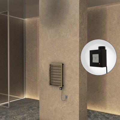 Radiva - NAXOS Elektrikli Havlupan 450x655 Antik Parlak (KTX1 Termostat) 200W Spiral Kablolu