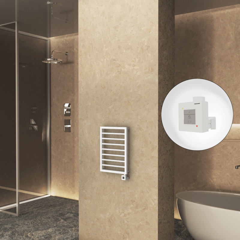 NAXOS Elektrikli Havlupan 450x655 Beyaz Mat (KTX1 Termostat) 300W - 1NAX04500655B1MEB030