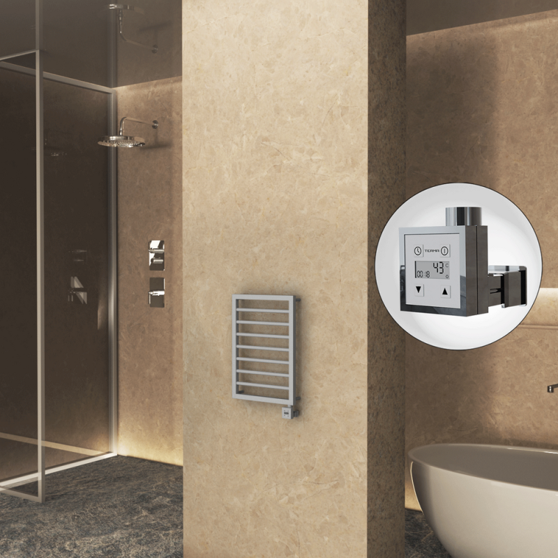 NAXOS Elektrikli Havlupan 450x655 Gri 7012 Texture (KTX3 Termostat) 300W - 1NAX04500655BGTE7030