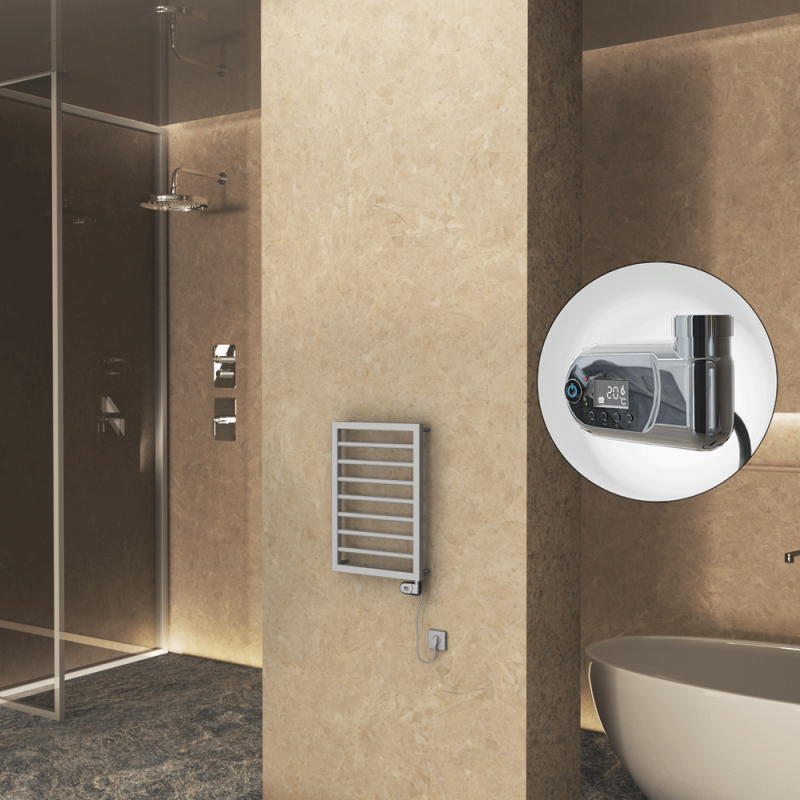 NAXOS Elektrikli Havlupan 450x655 Gri 7012 Texture (Thesis Termostat) 300W - 1NAX04500655BGTE2030