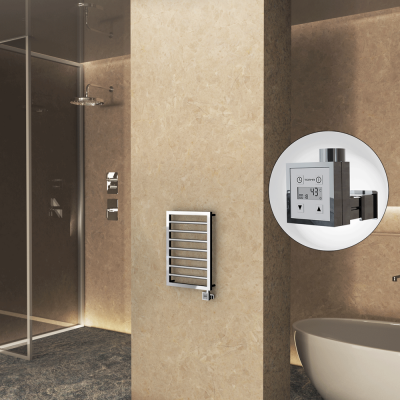 Radiva - NAXOS Elektrikli Havlupan 450x655 Krom (KTX3 Termostat) 200W