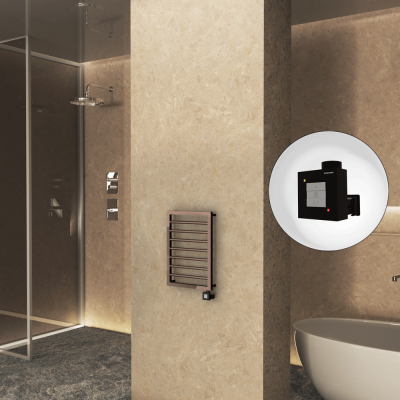 Radiva - NAXOS Elektrikli Havlupan 450x655 Rose Gold Parlak (KTX1 Termostat) 200W (1)