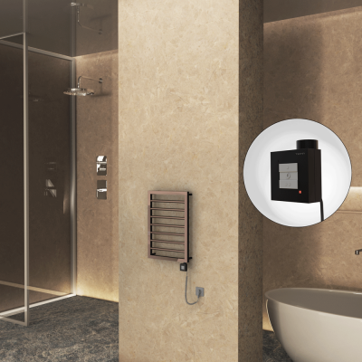 Radiva - NAXOS Elektrikli Havlupan 450x655 Rose Gold Parlak (KTX1 Termostat) 200W Spiral Kablolu (1)