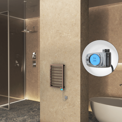 Radiva - NAXOS Elektrikli Havlupan 450x655 Rose Gold Parlak (Musa Termostat) 200W