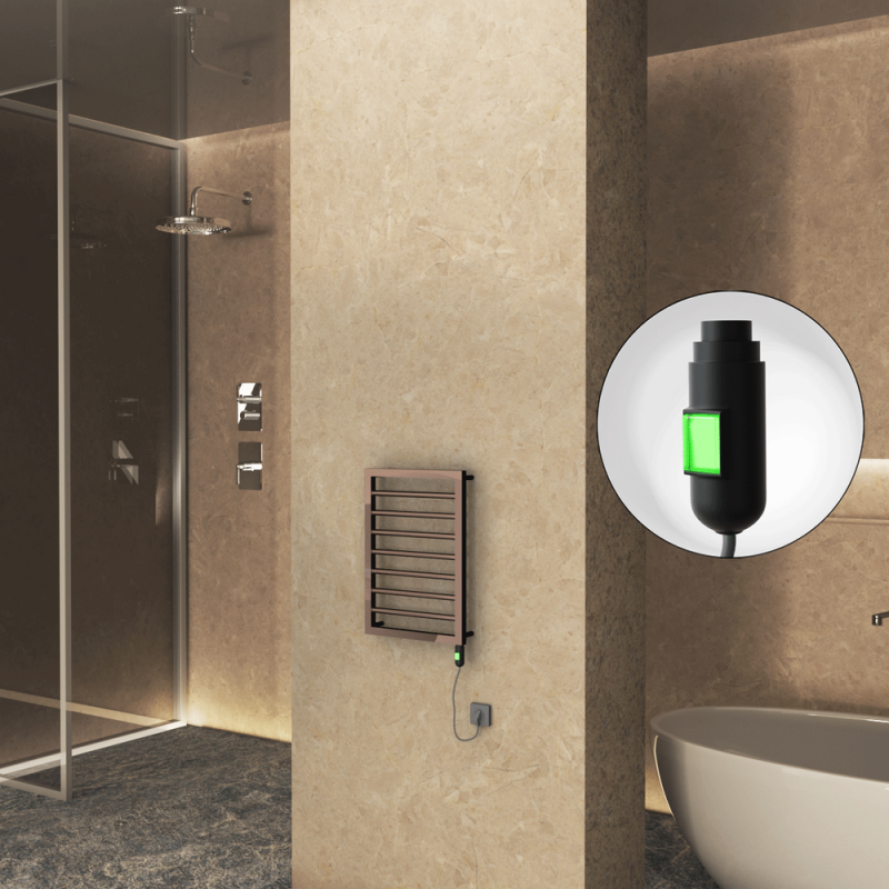 NAXOS Elektrikli Havlupan 450x655 Rose Gold Parlak (On/Off Düğmeli) 200W - 1NAX04500655KDPE1020