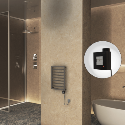 Radiva - NAXOS Elektrikli Havlupan 450x655 Terra Matt Texture (KTX1 Termostat) 300W Spiral Kablolu (1)