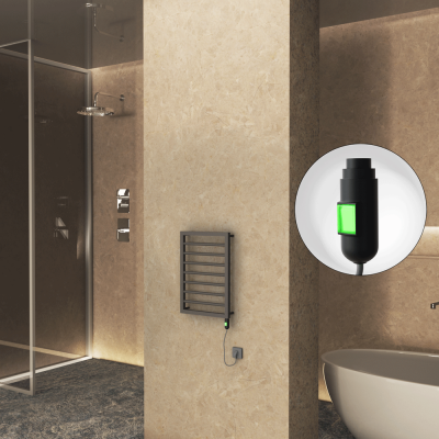 Radiva - NAXOS Elektrikli Havlupan 450x655 Terra Matt Texture (On/Off Düğmeli) 300W