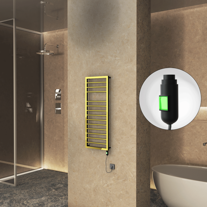 NAXOS Elektrikli Havlupan 500x1193 Altın (On/Off Düğmeli) 300W - 1NAX05001193K2PE1030