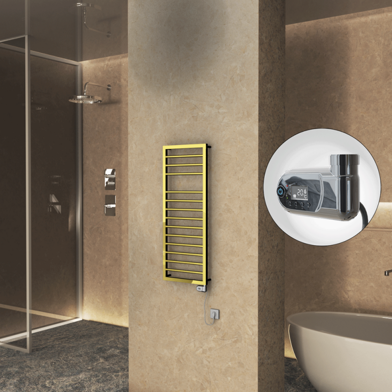 NAXOS Elektrikli Havlupan 500x1193 Altın (Thesis Termostat) 300W - 1NAX05001193K2PE2030