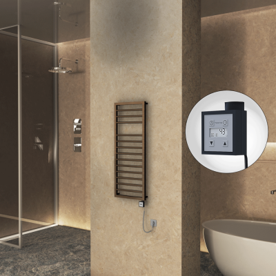 Radiva - NAXOS Elektrikli Havlupan 500x1193 Bakır Eskitme Parlak (KTX3 Termostat) 300W Spiral Kablolu (1)