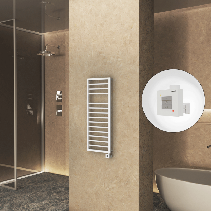 NAXOS Elektrikli Havlupan 500x1193 Beyaz Mat (KTX1 Termostat) 600W - 1NAX05001193B1MEB060