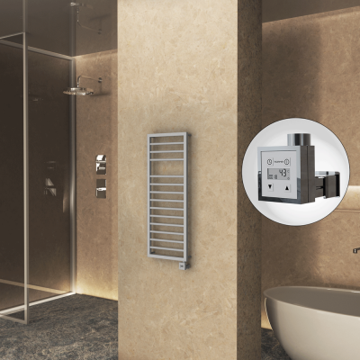 Radiva - NAXOS Elektrikli Havlupan 500x1193 Gri 7012 Texture (KTX3 Termostat) 600W