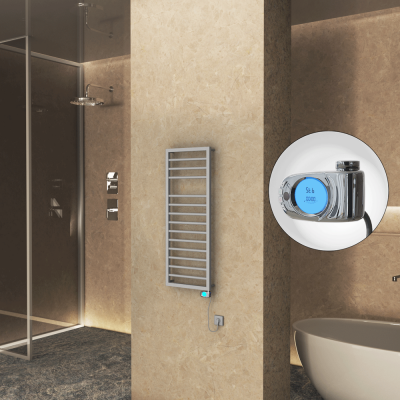 Radiva - NAXOS Elektrikli Havlupan 500x1193 Gri 7012 Texture (Musa Termostat) 600W (1)