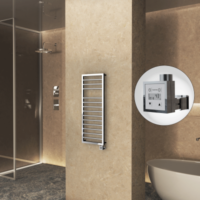 Radiva - NAXOS Elektrikli Havlupan 500x1193 Krom (KTX3 Termostat) 300W