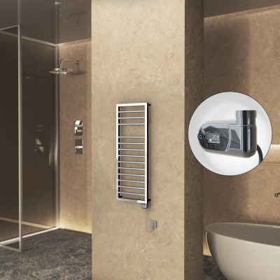 Radiva - NAXOS Elektrikli Havlupan 500x1193 Krom (Thesis Termostat) 300W (1)
