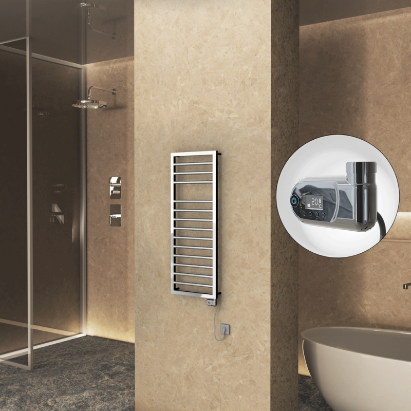 NAXOS Elektrikli Havlupan 500x1193 Krom (Thesis Termostat) 300W - 1NAX05001193K1PE2030