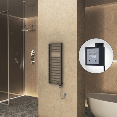 Radiva - NAXOS Elektrikli Havlupan 500x1193 Terra Matt Texture (KTX3 Termostat) 600W Spiral Kablolu