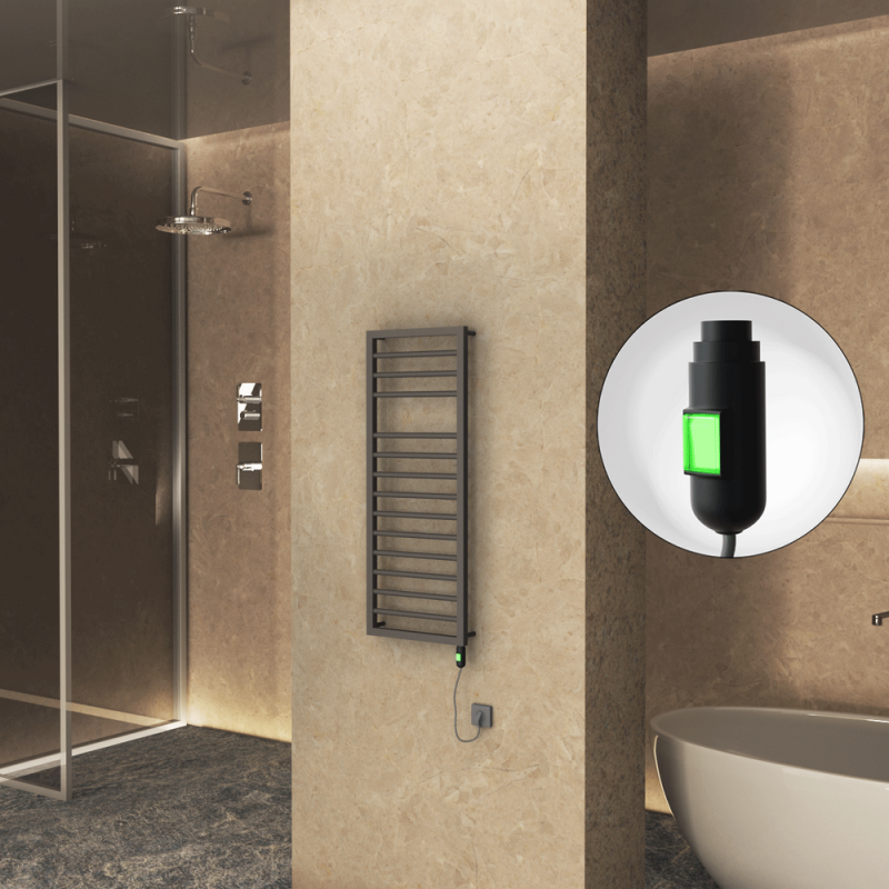 NAXOS Elektrikli Havlupan 500x1193 Terra Matt Texture (On/Off Düğmeli) 600W - 1NAX05001193B8TE1060