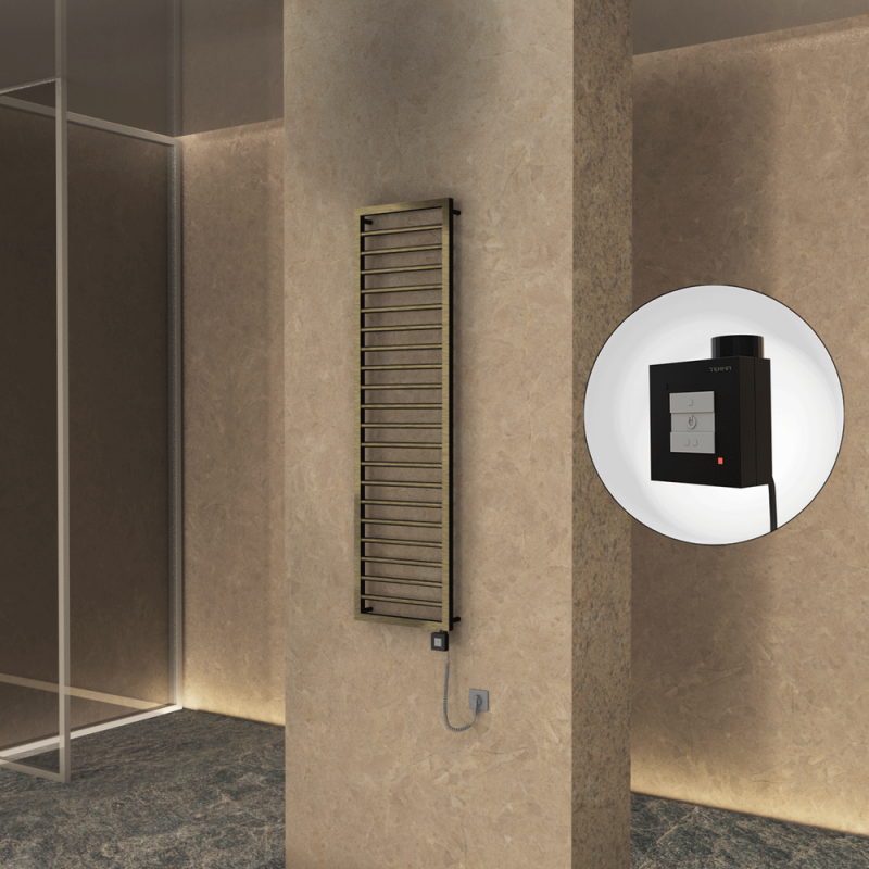 NAXOS Elektrikli Havlupan 500x1655 Antik Parlak (KTX1 Termostat) 600W Spiral Kablolu - 1NAX05001655K5PEB060-K