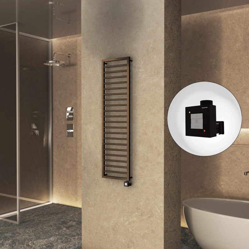 NAXOS Elektrikli Havlupan 500x1655 Bakır Eskitme Parlak (KTX1 Termostat) 600W - 1NAX05001655K3PEB060