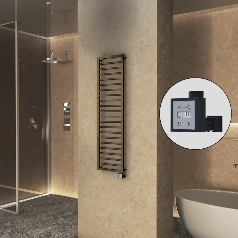 NAXOS Elektrikli Havlupan 500x1655 Bakır Eskitme Parlak (KTX3 Termostat) 600W - 1NAX05001655K3PE7060