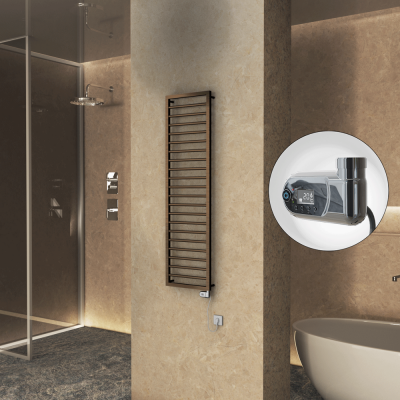 Radiva - NAXOS Elektrikli Havlupan 500x1655 Bakır Eskitme Parlak (Thesis Termostat) 600W