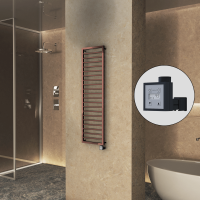 Radiva - NAXOS Elektrikli Havlupan 500x1655 Bakır Parlak (KTX3 Termostat) 600W