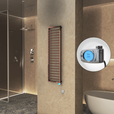 Radiva - NAXOS Elektrikli Havlupan 500x1655 Bakır Parlak (Musa Termostat) 600W