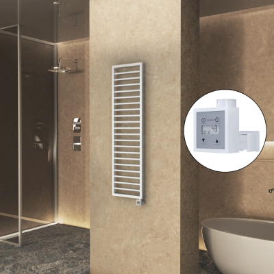 Radiva - NAXOS Elektrikli Havlupan 500x1655 Beyaz Mat (KTX3 Termostat) 600W (1)