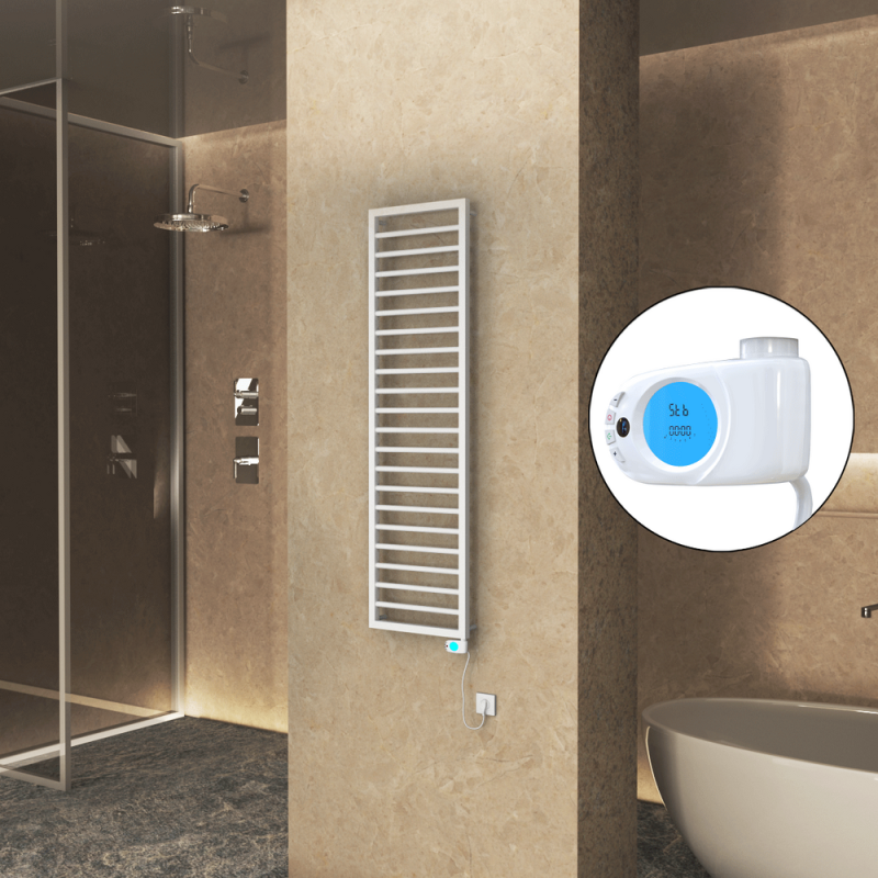 NAXOS Elektrikli Havlupan 500x1655 Beyaz Mat (Musa Termostat) 600W - 1NAX05001655B1ME3060