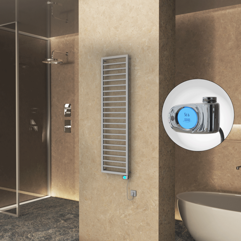 NAXOS Elektrikli Havlupan 500x1655 Gri 7012 Texture (Musa Termostat) 600W - 1NAX05001655BGTE3060