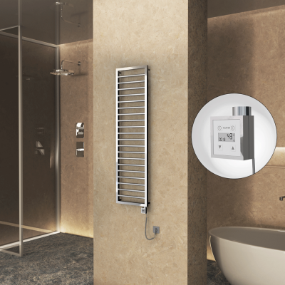 Radiva - NAXOS Elektrikli Havlupan 500x1655 Krom (KTX3 Termostat) 600W Spiral Kablolu (1)