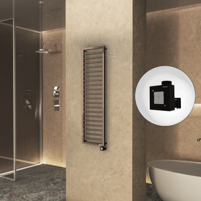 Radiva - NAXOS Elektrikli Havlupan 500x1655 Rose Gold Parlak (KTX1 Termostat) 600W