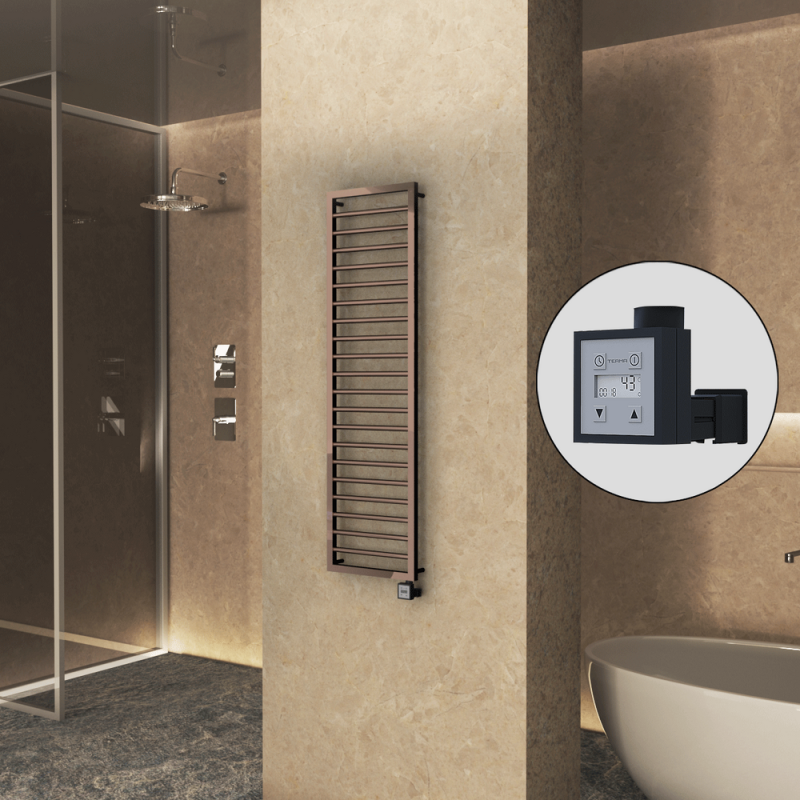 NAXOS Elektrikli Havlupan 500x1655 Rose Gold Parlak (KTX3 Termostat) 600W - 1NAX05001655KDPE7060