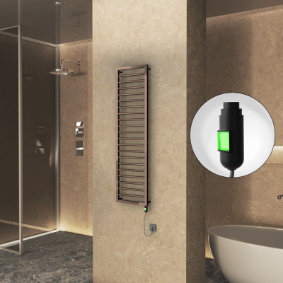 Radiva - NAXOS Elektrikli Havlupan 500x1655 Rose Gold Parlak (On/Off Düğmeli) 600W (1)