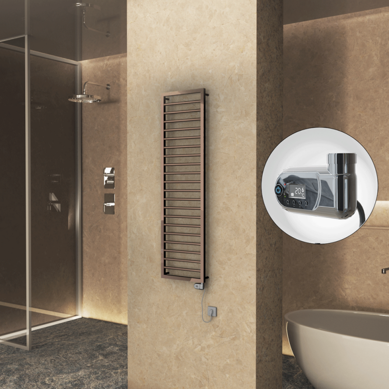 NAXOS Elektrikli Havlupan 500x1655 Rose Gold Parlak (Thesis Termostat) 600W - 1NAX05001655KDPE2060