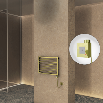 Radiva - NAXOS Elektrikli Havlupan 800x578 Altın (KTX1 Termostat) 300W Spiral Kablolu - 300