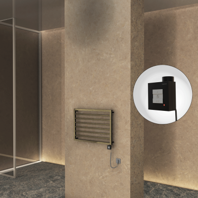 Radiva - NAXOS Elektrikli Havlupan 800x578 Antik Parlak (KTX1 Termostat) 300W Spiral Kablolu