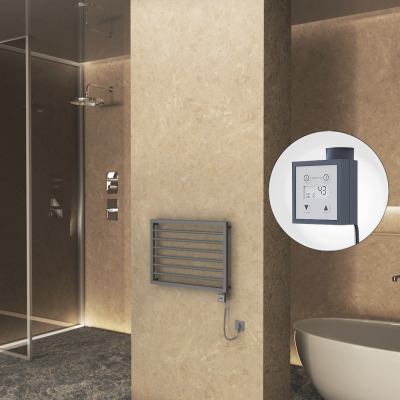 Radiva - NAXOS Elektrikli Havlupan 800x578 Antrasit Texture (KTX3 Termostat) 300W Spiral Kablolu (1)