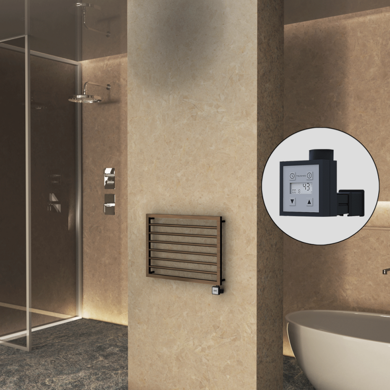 NAXOS Elektrikli Havlupan 800x578 Bakır Eskitme Parlak (KTX3 Termostat) 300W - 1NAX08000578K3PE7030