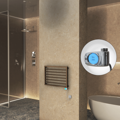 Radiva - NAXOS Elektrikli Havlupan 800x578 Bakır Eskitme Parlak (Musa Termostat) 300W