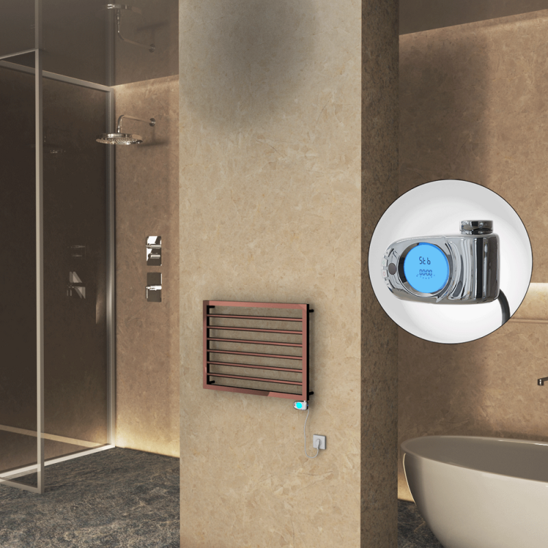 NAXOS Elektrikli Havlupan 800x578 Bakır Parlak (Musa Termostat) 300W - 1NAX08000578K4PE3030