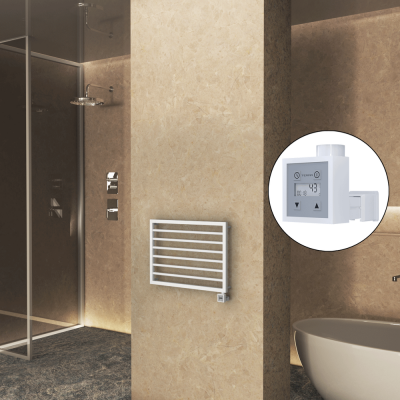 Radiva - NAXOS Elektrikli Havlupan 800x578 Beyaz Mat (KTX3 Termostat) 300W (1)