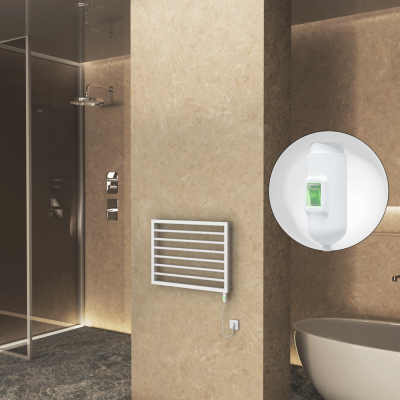 Radiva - NAXOS Elektrikli Havlupan 800x578 Beyaz Mat (On/Off Düğmeli) 300W (1)