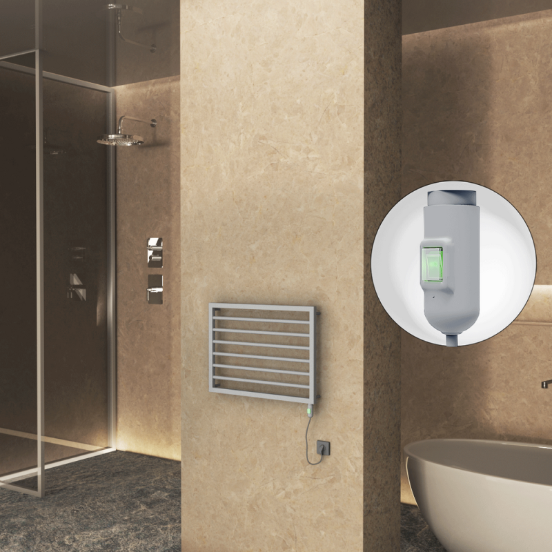 NAXOS Elektrikli Havlupan 800x578 Gri 7012 Texture (On/Off Düğmeli) 300W - 1NAX08000578BGTE1030