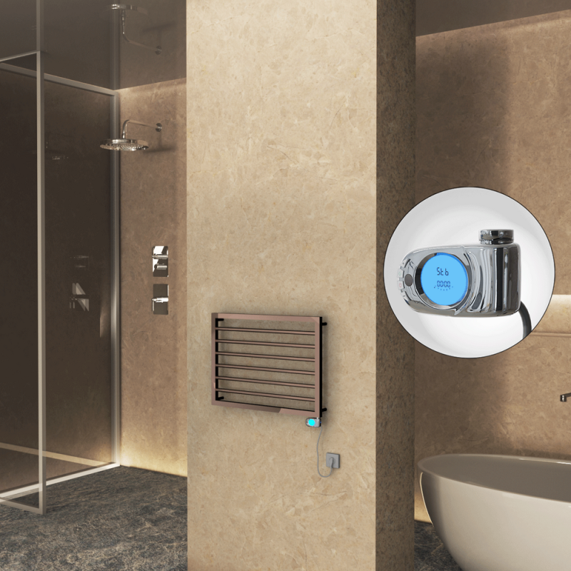 NAXOS Elektrikli Havlupan 800x578 Rose Gold Parlak (Musa Termostat) 300W - 1NAX08000578KDPE3030