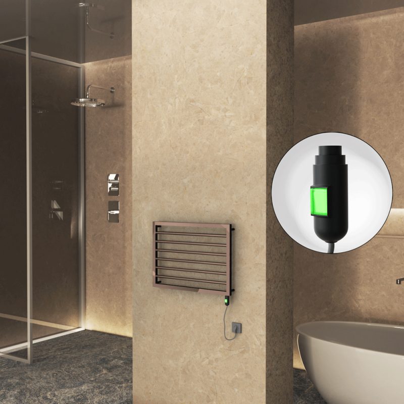 NAXOS Elektrikli Havlupan 800x578 Rose Gold Parlak (On/Off Düğmeli) 300W - 1NAX08000578KDPE1030